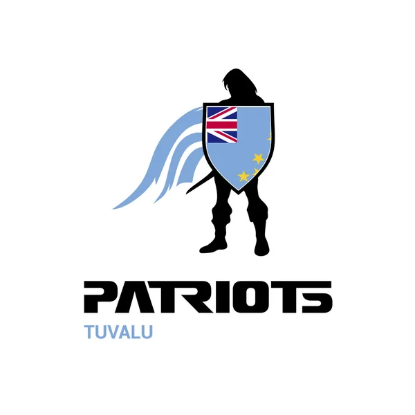 Conceito de patriotas Tuvalu — Vetor de Stock
