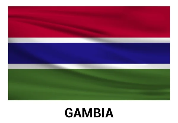 Gambiya bayrak resmi renklerde — Stok Vektör