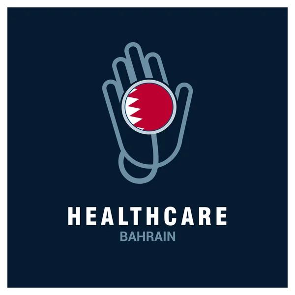 Logo Bahrain healthcare logo — Vector de stock