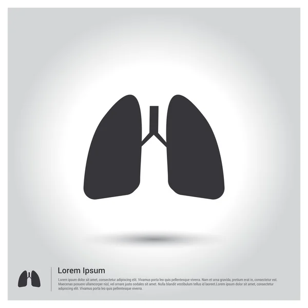 Menselijke longen pictogram — Stockvector