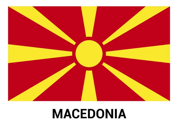 Macedonia Bandera aislada — Archivo Imágenes Vectoriales