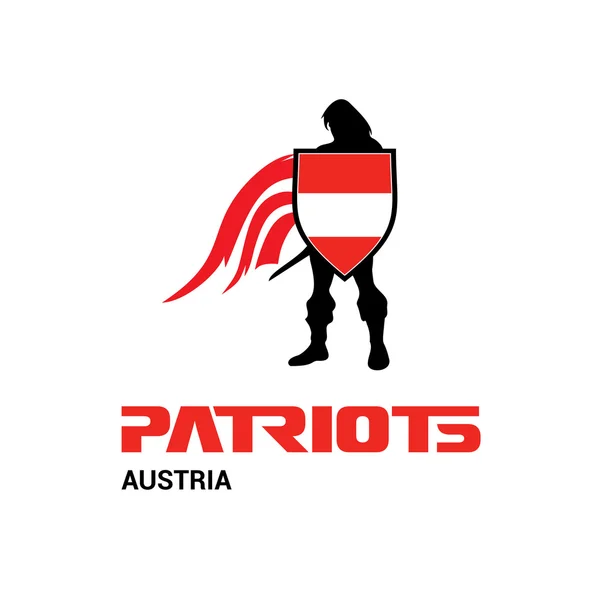 Austria patrioti concetto — Vettoriale Stock
