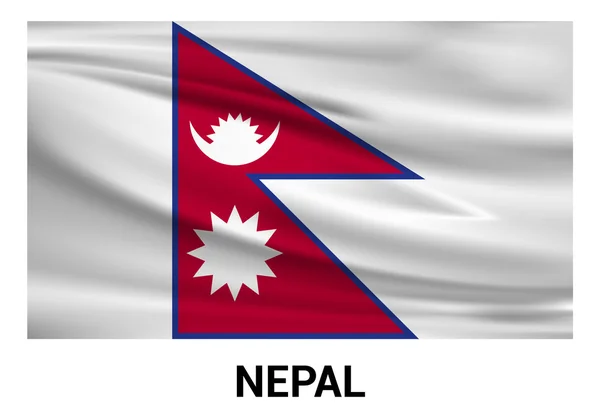 Nepal flag in official colors — Stock Vector