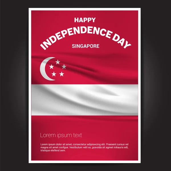 Плакат Дня независимости Сингапура — стоковый вектор