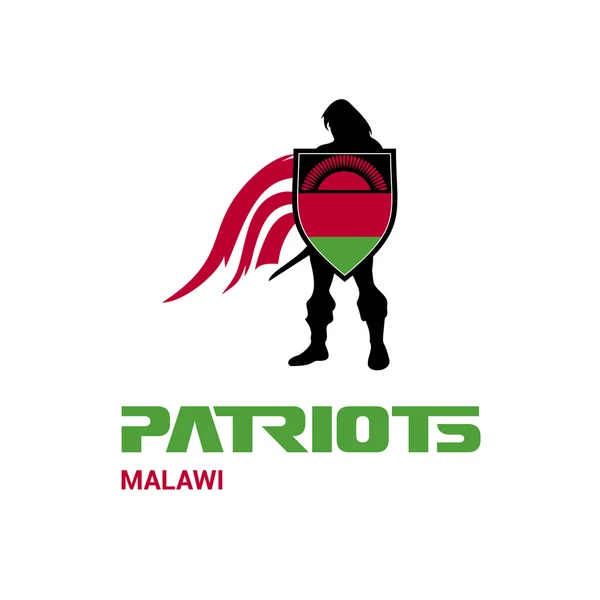 Concepto de patriotas de Malawi — Vector de stock