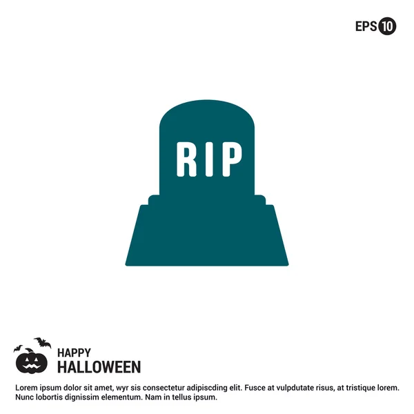 Halloween RIP Grave Stone icon. — Stock Vector