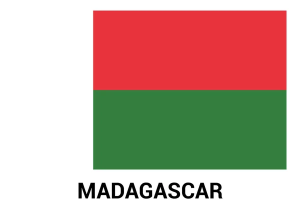 Madagascar Bandera del país — Vector de stock