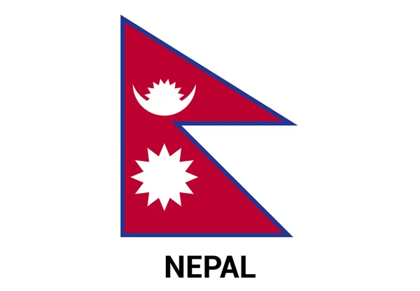 Nepal-Flagge in den offiziellen Farben — Stockvektor