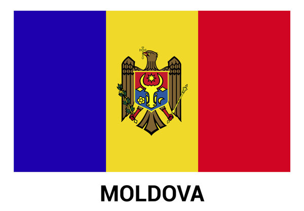 Moldova  flag in official colors