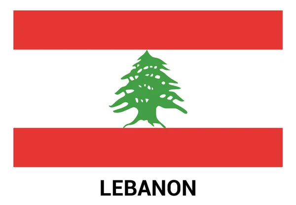 Lebanon Flag in official colors — Stock Vector