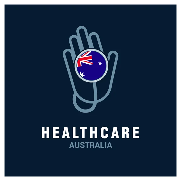 Australia healthcare logo — Stock Vector