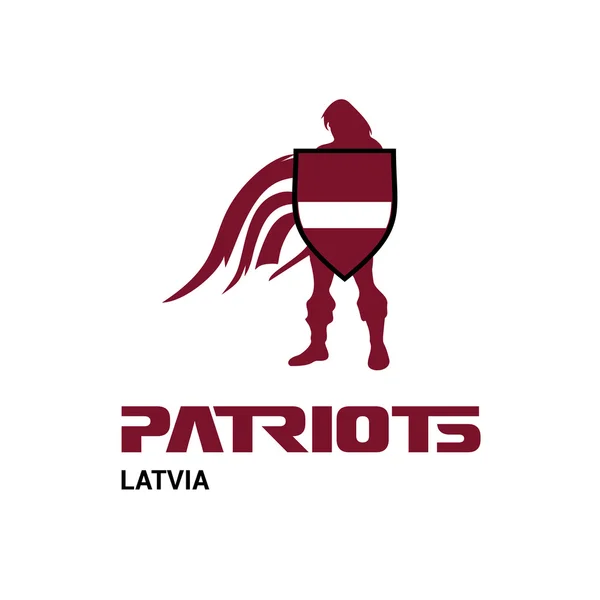 Lettonia patrioti concetto — Vettoriale Stock