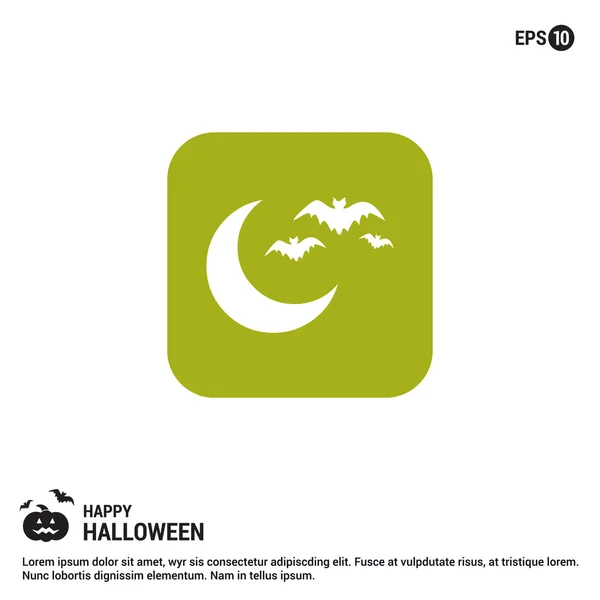 Halloween Night-pictogram. — Stockvector