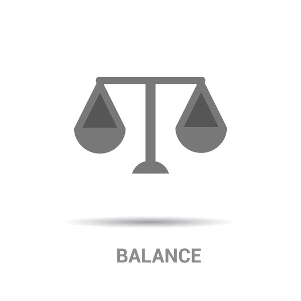 Ícone de equilíbrio com escalas — Vetor de Stock