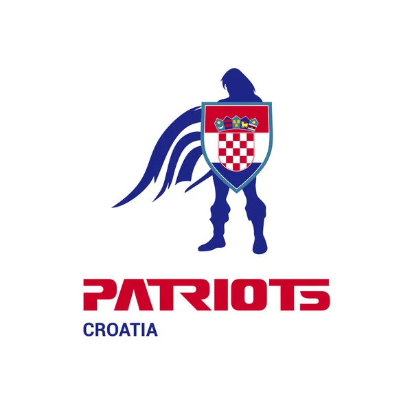 Croazia patrioti concetto — Vettoriale Stock