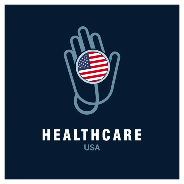 USA healthcare logo — Stock vektor