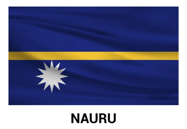 Drapeau Nauru aux couleurs officielles — Image vectorielle