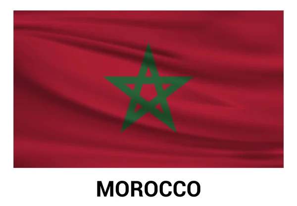 Maroc Drapeau aux couleurs officielles — Image vectorielle