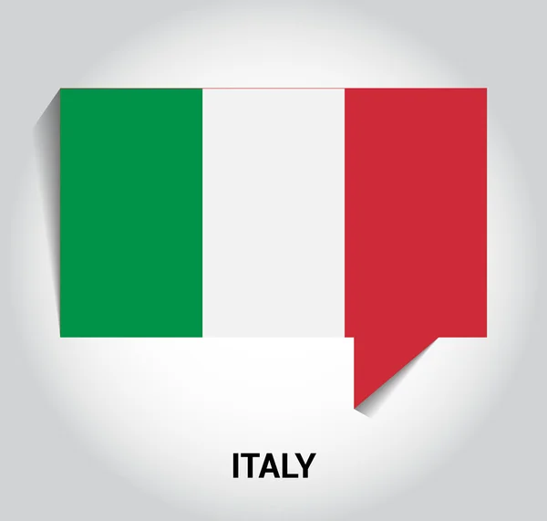 Dreidimensionale 3d Italien Flagge — Stockvektor