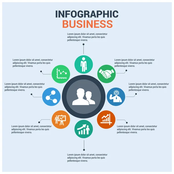 Infografis bisnis modern - Stok Vektor