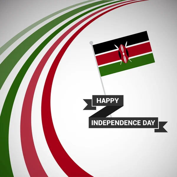 Kenya Giorno dell'indipendenza Biglietto d'auguri . — Vettoriale Stock