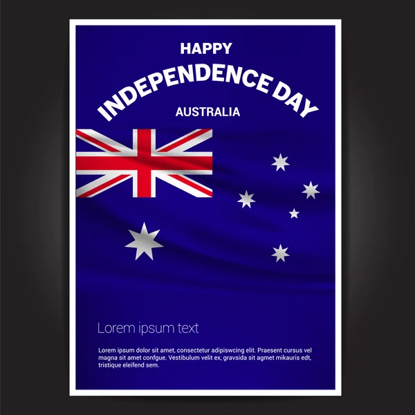 Ausztrália függetlenség napja poszter — Stock Vector