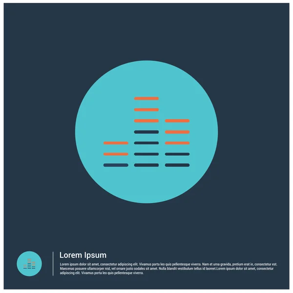 Ícone equalizador de configurações de som — Vetor de Stock