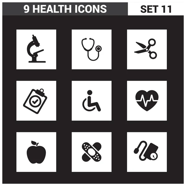 Coleção abstrata Conjunto de ícones médicos . — Vetor de Stock