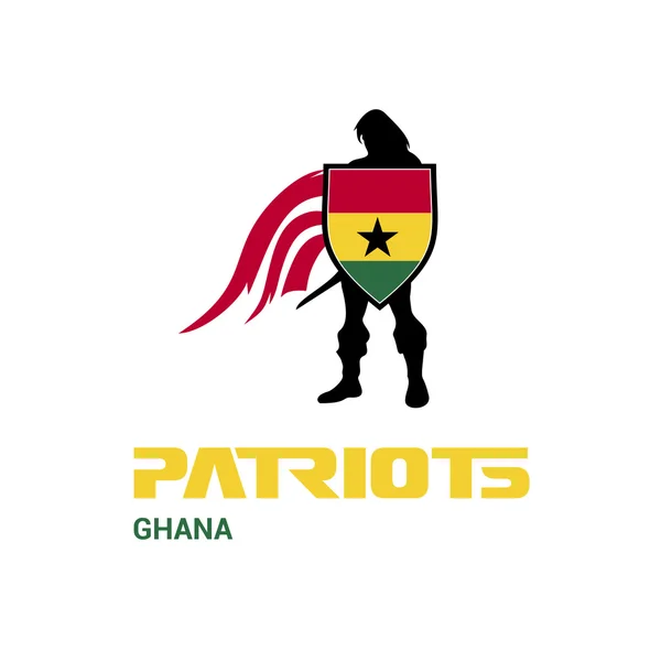 Conceito de patriotas de Gana — Vetor de Stock