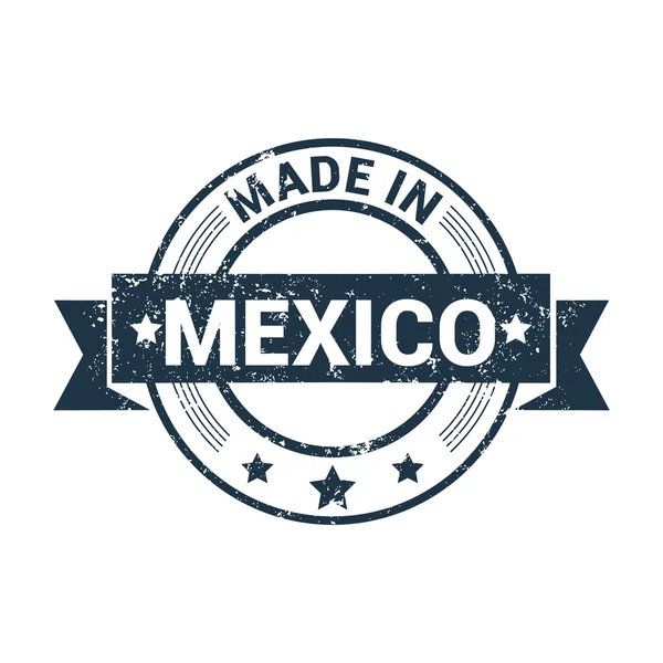 Gemaakt in Mexico - ronde rubber stempel ontwerp — Stockvector