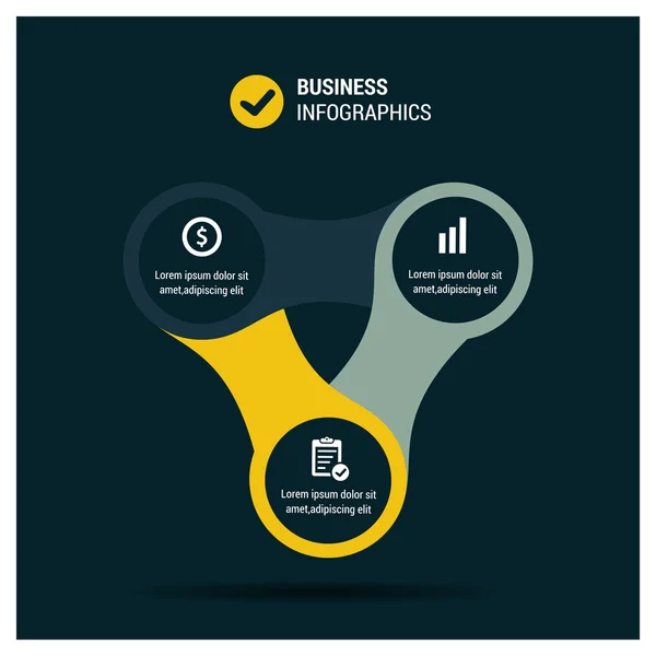 Infográficos triangulares. Modelo para diagrama — Vetor de Stock