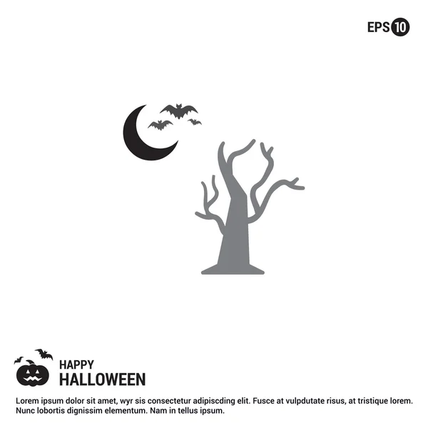 Halloween Tree pictogram. — Stockvector
