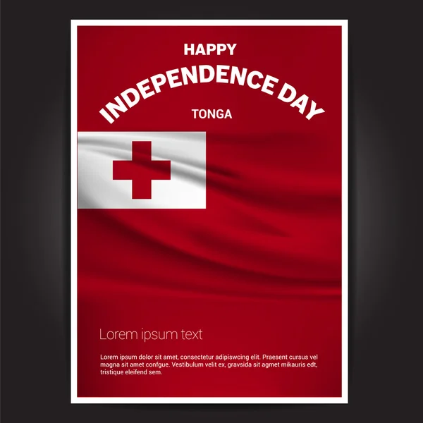 Ημέρα ανεξαρτησίας αφίσα της Τόνγκα — Διανυσματικό Αρχείο