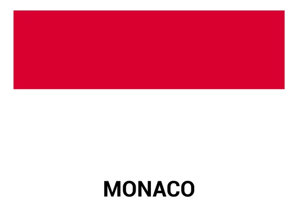 Monaco flagga i officiella färger — Stock vektor