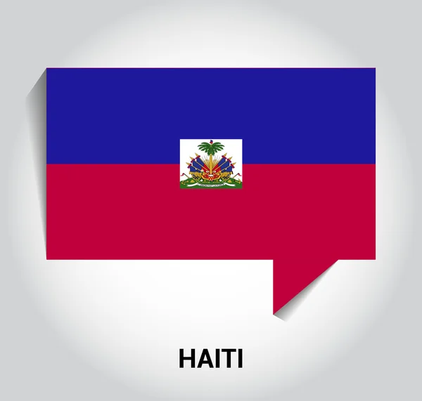 Három dimenziós 3d Haiti zászló — Stock Vector