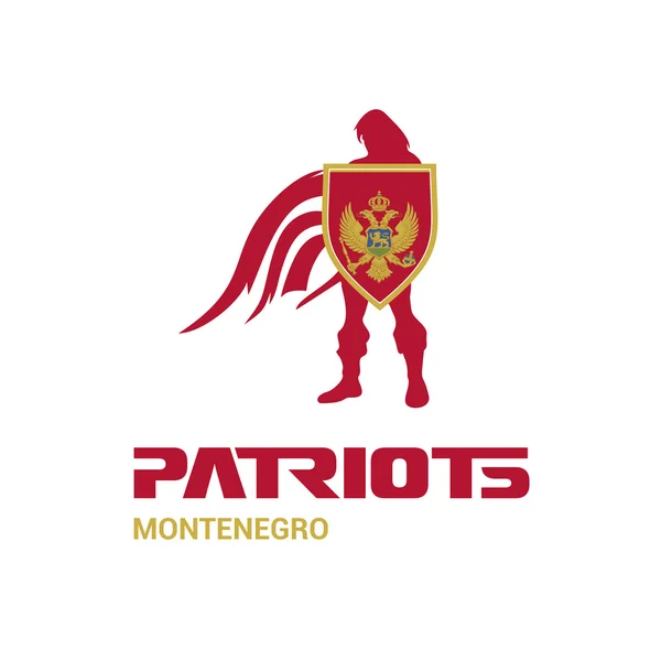 Montenegro patrioti concetto — Vettoriale Stock