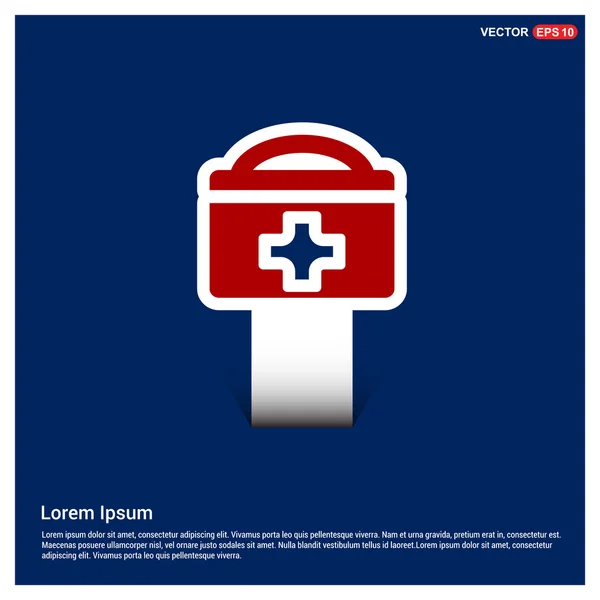 Icono de seguro Kit médico — Vector de stock