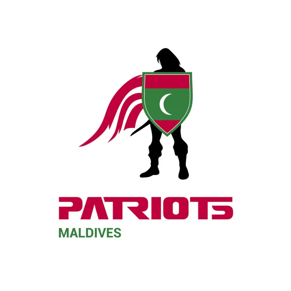 Concepto de patriotas de Maldivas — Vector de stock