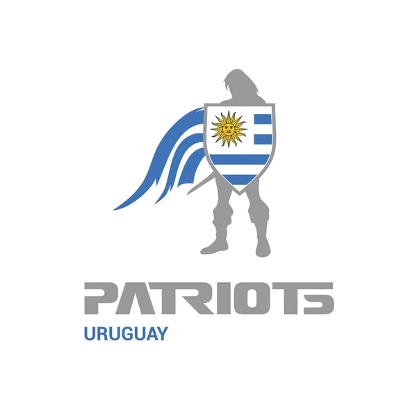 Uruguai patriotas conceito — Vetor de Stock