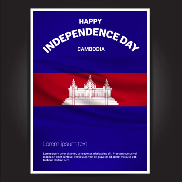 Affiche du Jour de l'indépendance du Cambodge — Image vectorielle