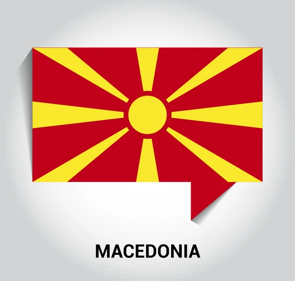 Burbuja de discurso bandera de Macedonia — Archivo Imágenes Vectoriales