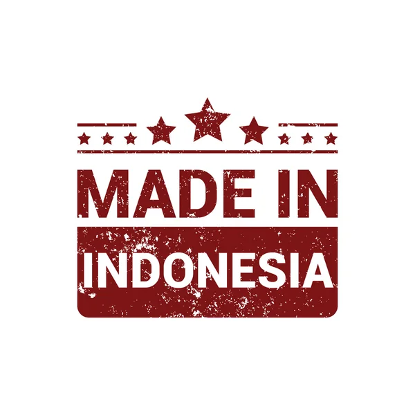 Made in Indonesien - Design roter Stempel — Stockvektor