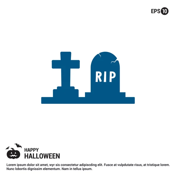 Halloween ernstige pictogram — Stockvector
