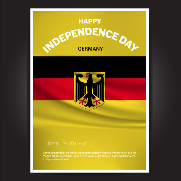 Germany Independence Day poster — Stock Vector