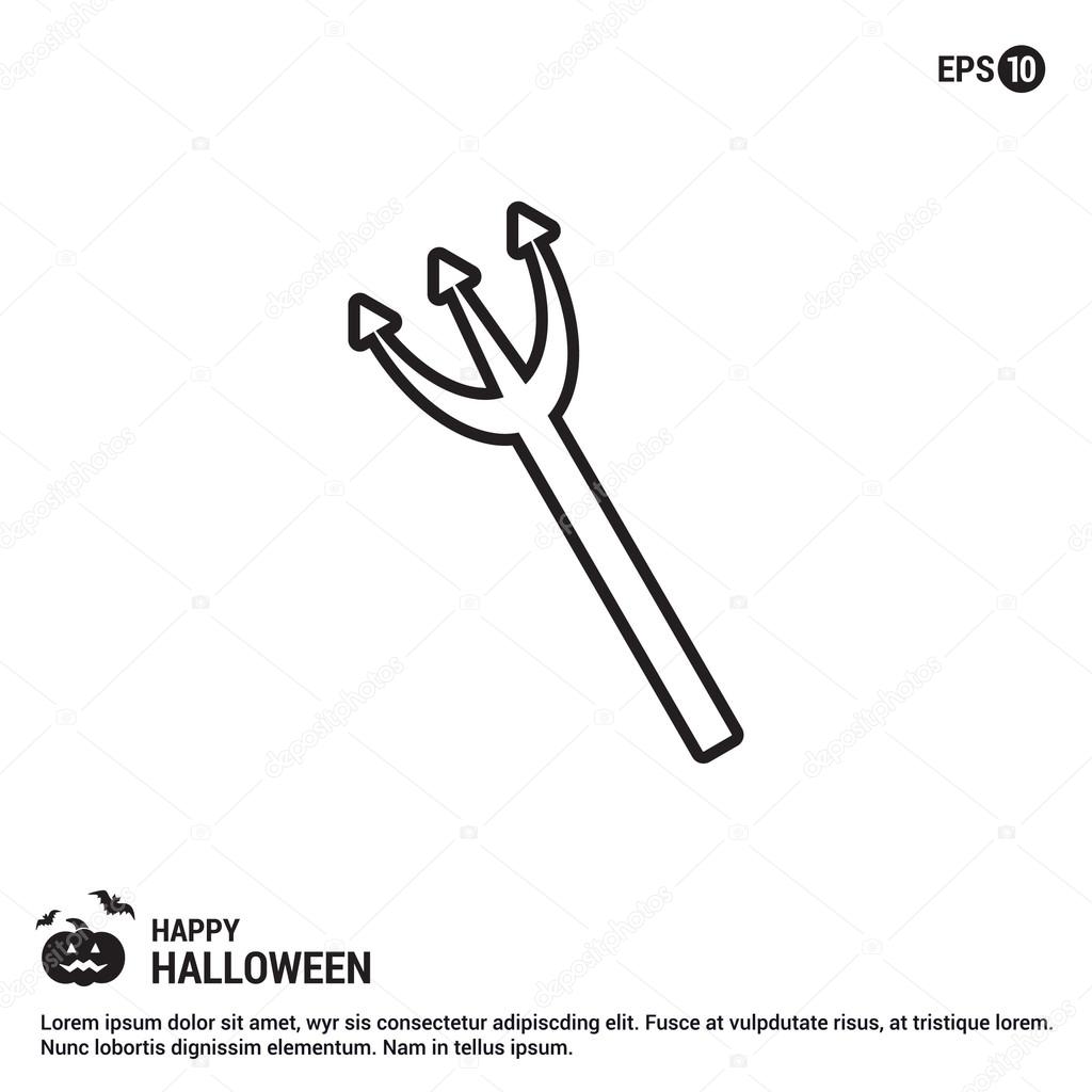 Halloween trident Icon.