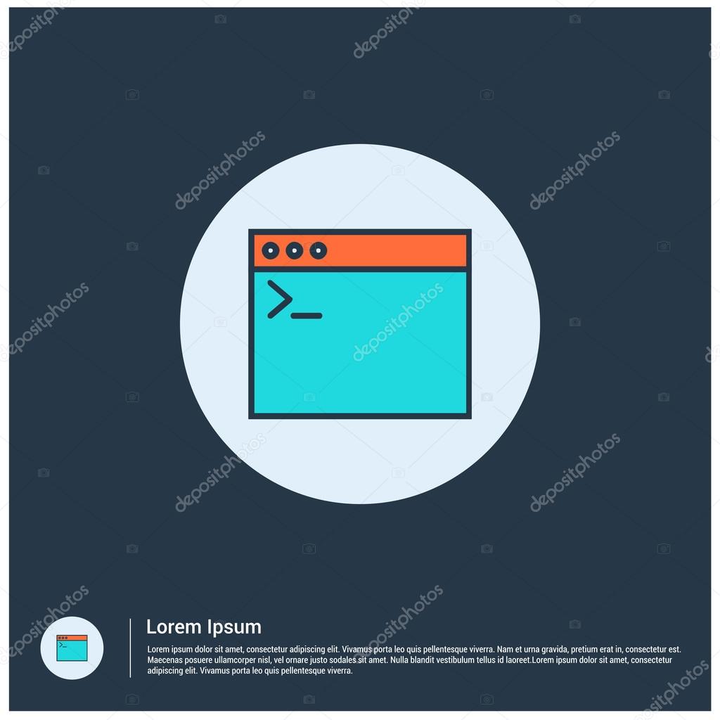 Computer programming code icon thin line for web and mobile, modern minimalistic flat design. Vector