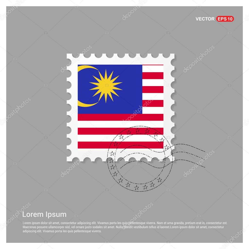 Malaysia Flag Postage Stamp