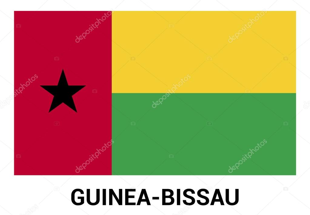 Guinea Bissau flag in official colors