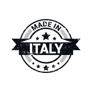 İtalya'da yapılmış. Yuvarlak lastik damga tasarım