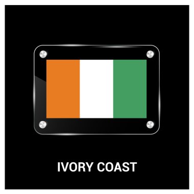Fildişi Sahili bayrağı cam levha